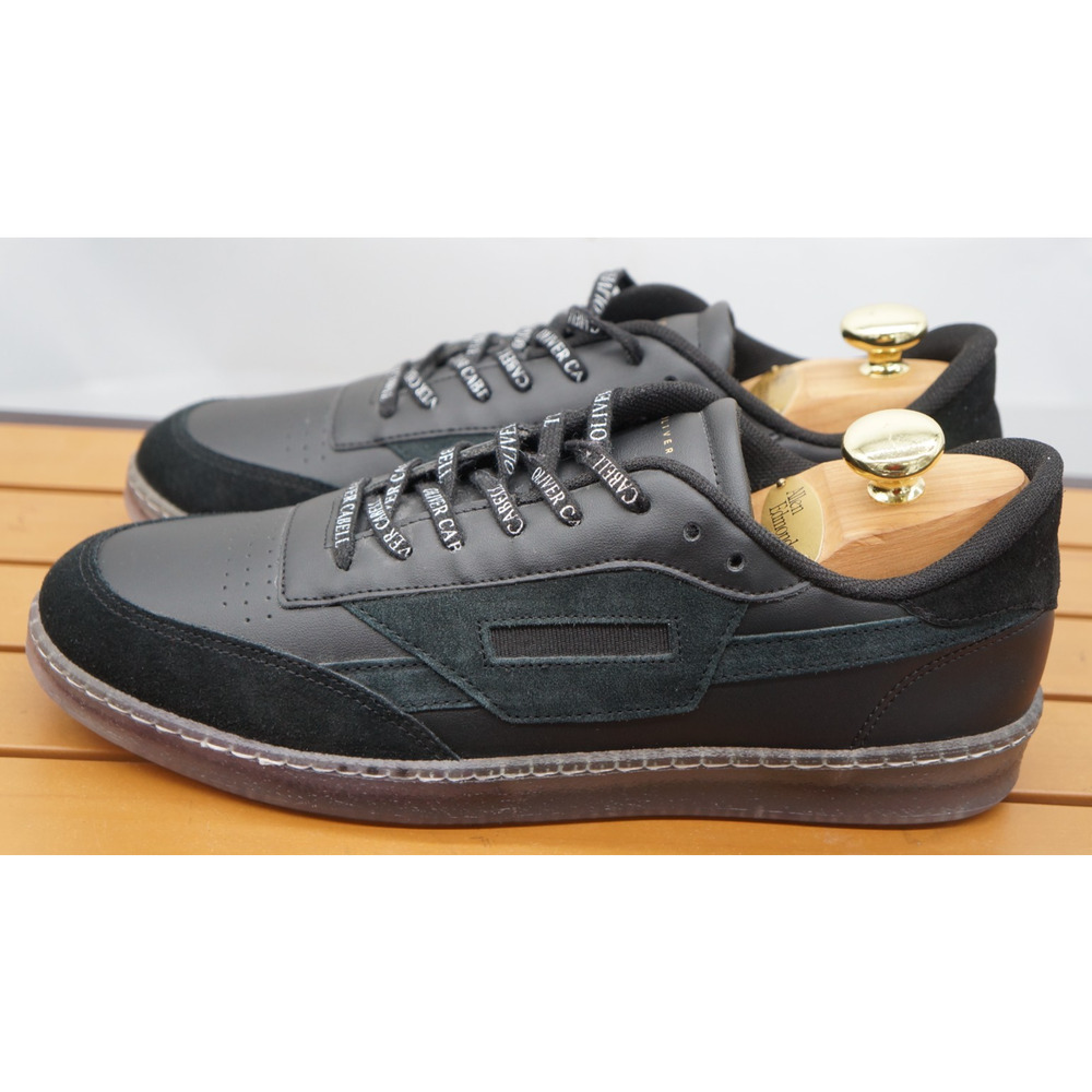 Oliver Cabell Sneakers Vegan 481 Black Ghost Leather Suede Shoes SIze 9